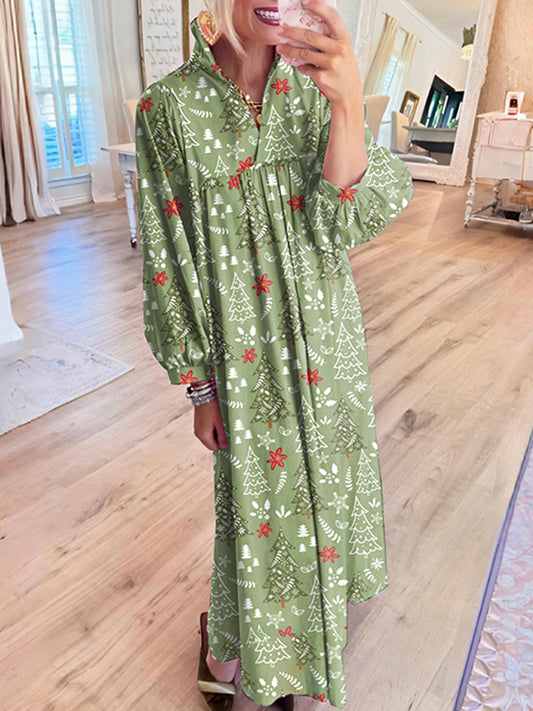 Casual Bold Printed Maxi Dress