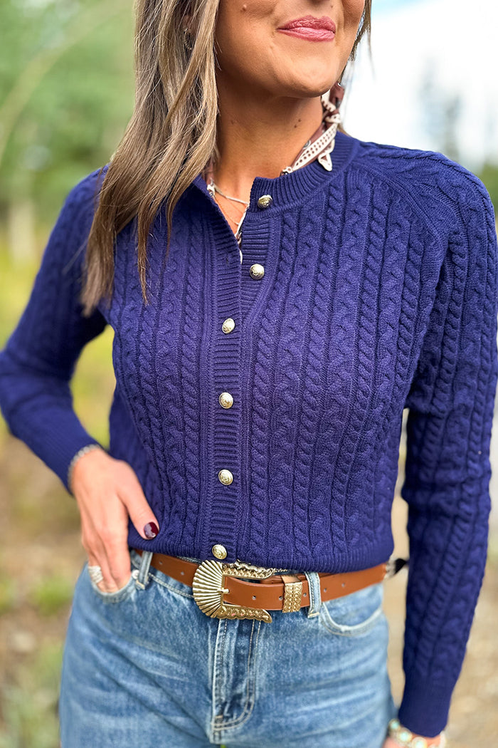 Casual Cable Knit Cardigan