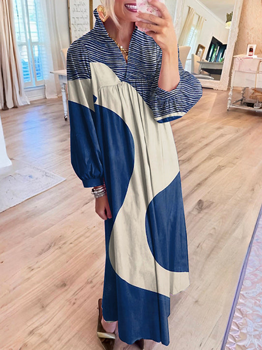 Casual Stripes Maxi Dress