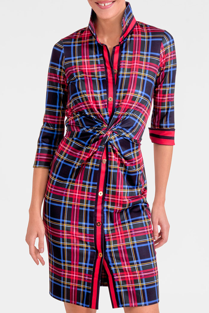 Plaid Twist & Shout Dress