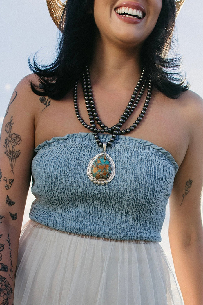 Driftstone Multi Strand Pendant Necklace