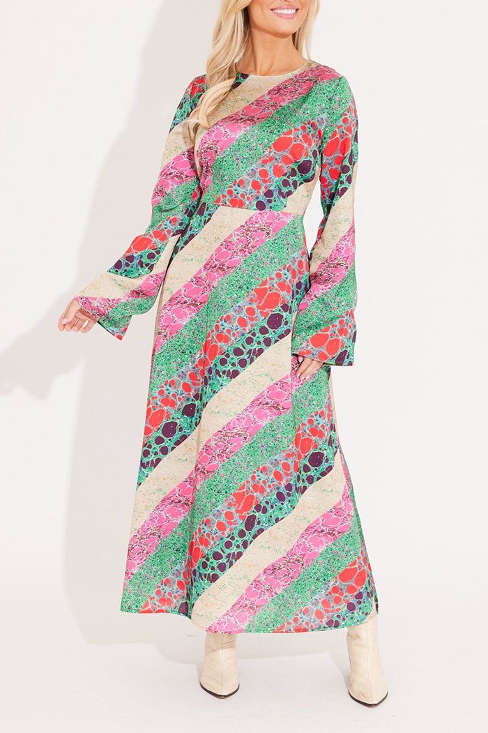 Vintage Pattern Maxi Dress