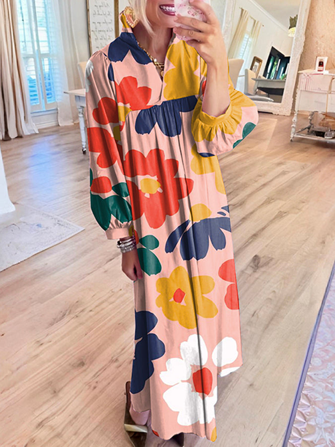 Bold Printed Maxi Dress