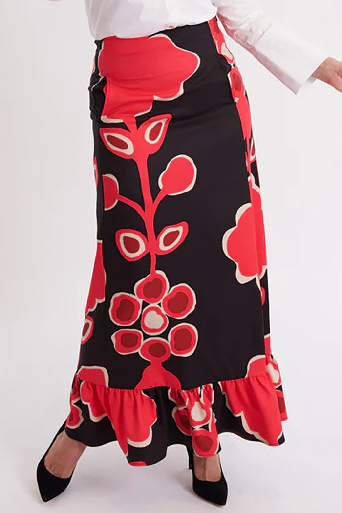 Casual Ruffles Hem Skirt