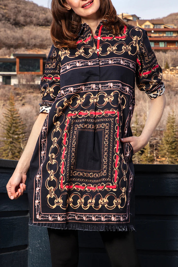 Bold Printed Pocket Dress