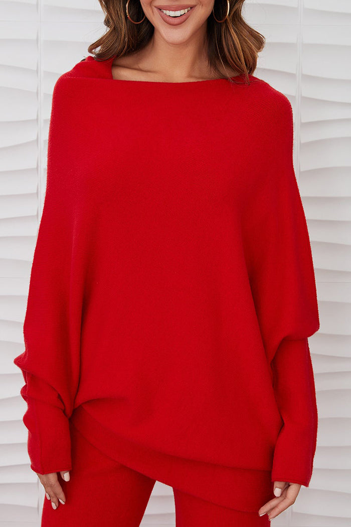 Off-Shoulder Oversized Knit Top