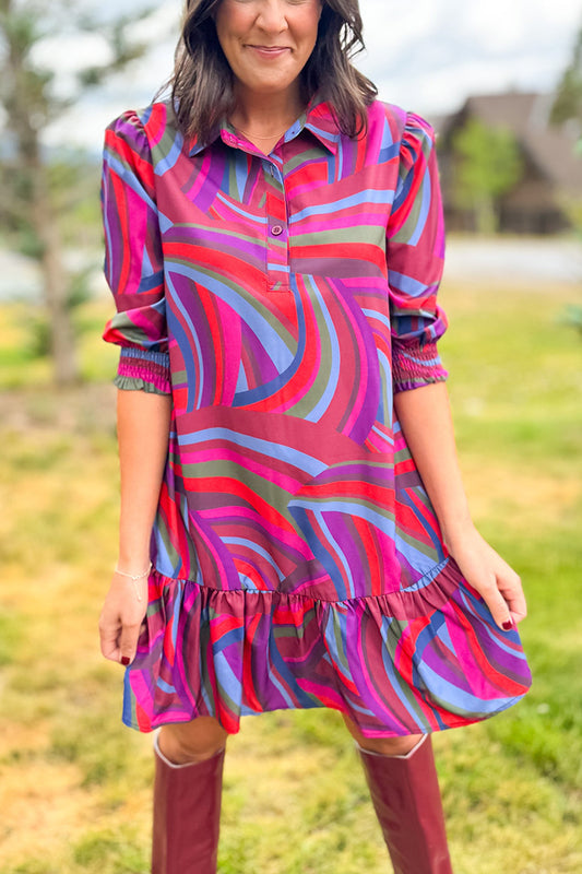 Casual Bold Printed Dress