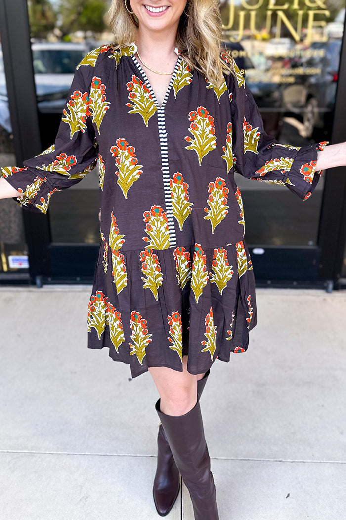 Casual Floral Pattern Dress