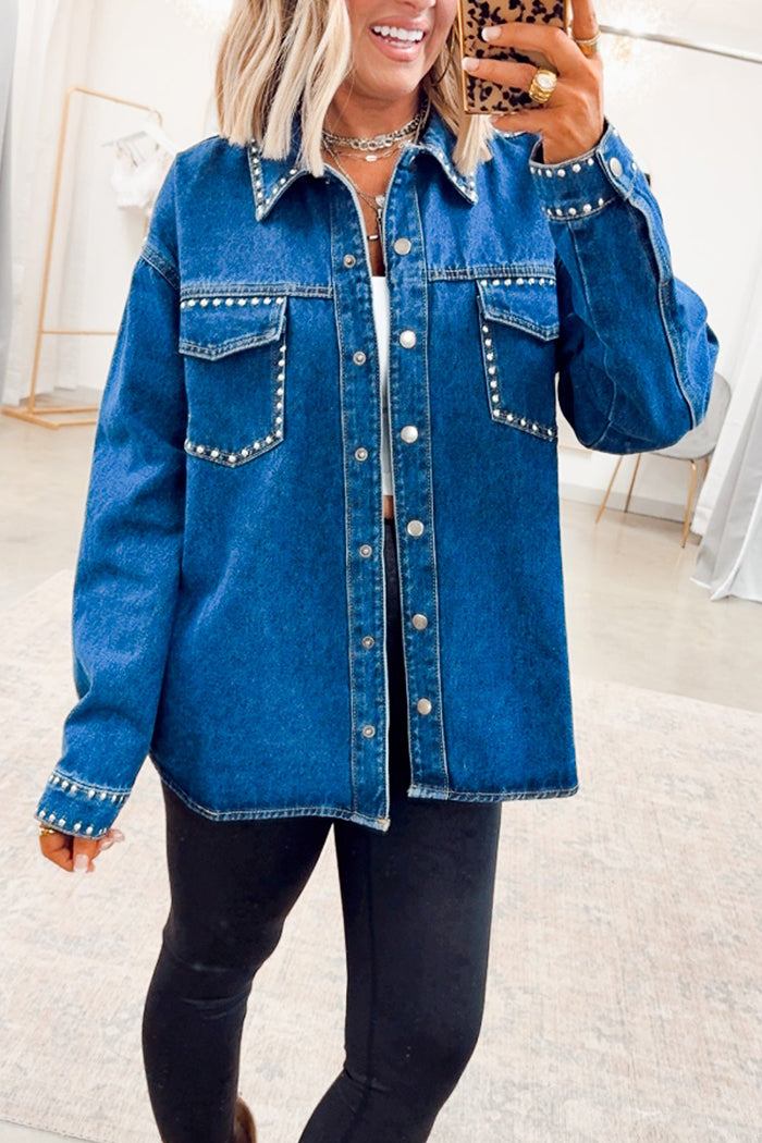 Casual Studded Denim Jacket