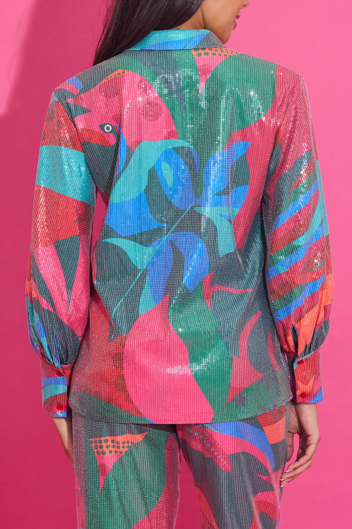 Casual Sequin Bold Printed Top