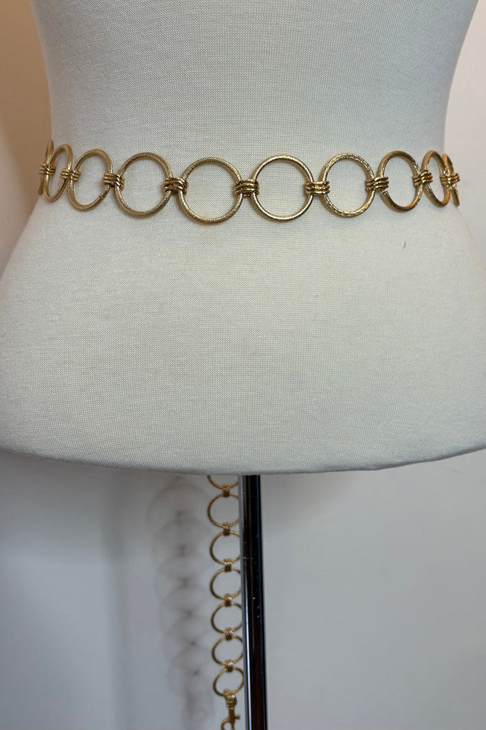 Gold Circle Chain Adjustable Belt