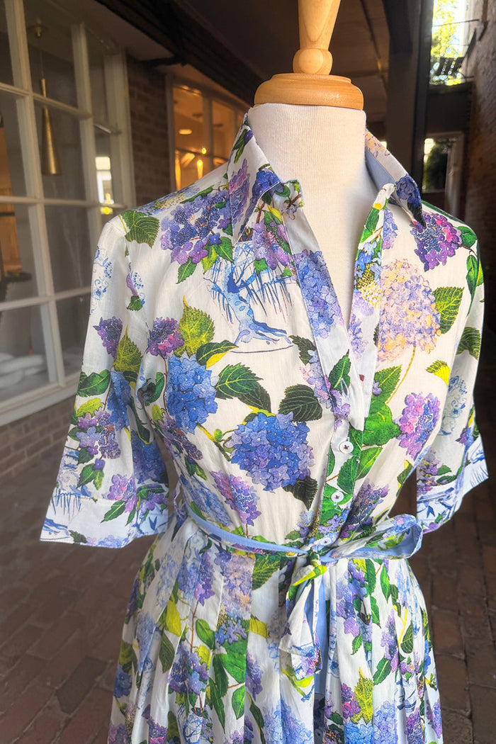 Belted Floral Shirt Dress