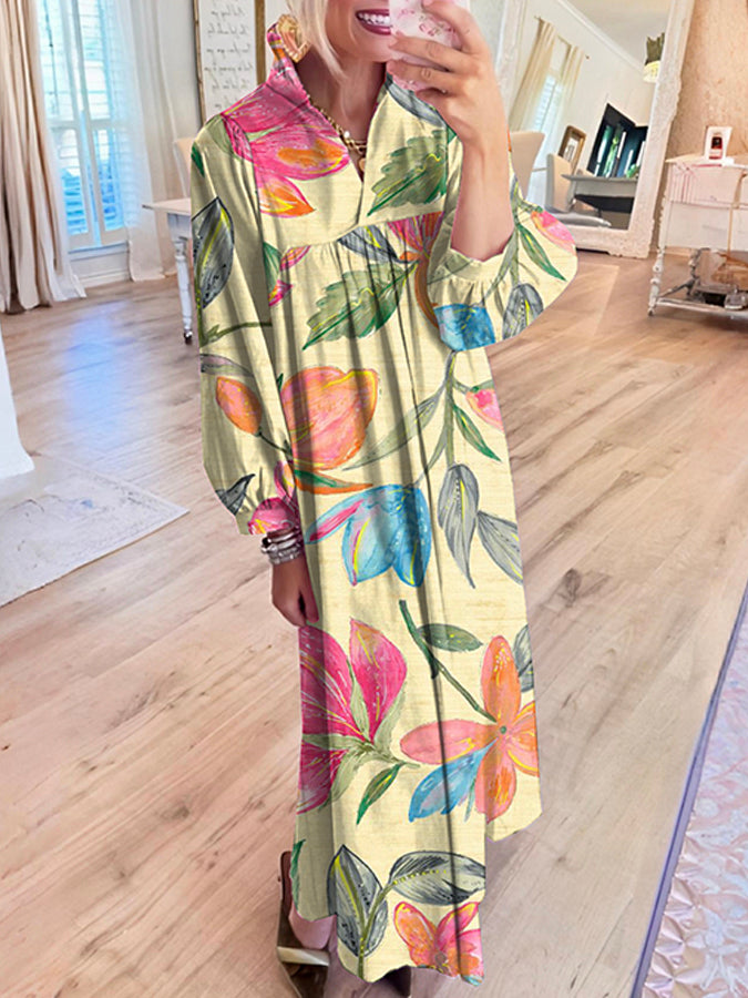 Bold Printed Maxi Dress