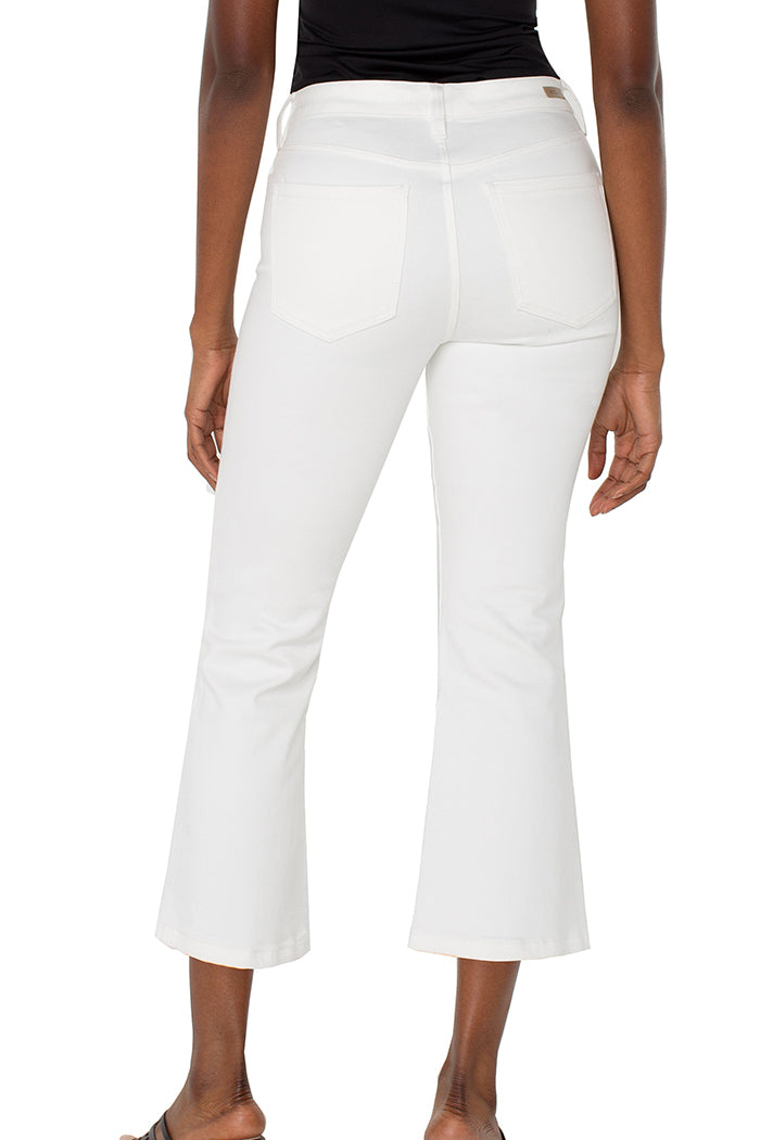 White Cropped Flare Jeans