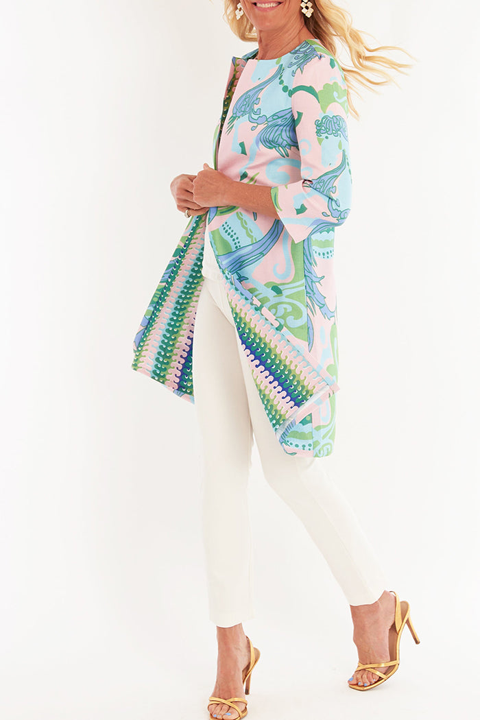Print 3/4 Sleeve Jacket