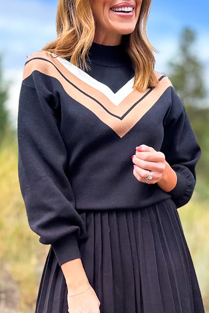 Casual Mock Neck Sweater