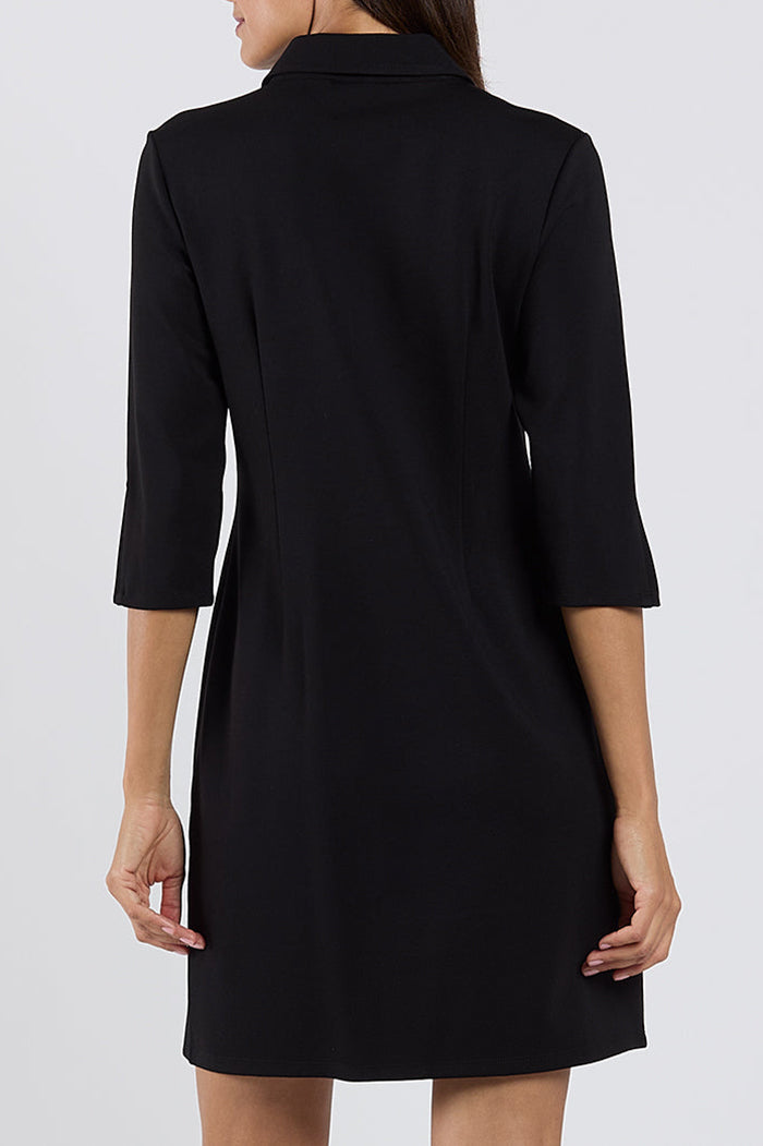 Casual Button Collared Dress