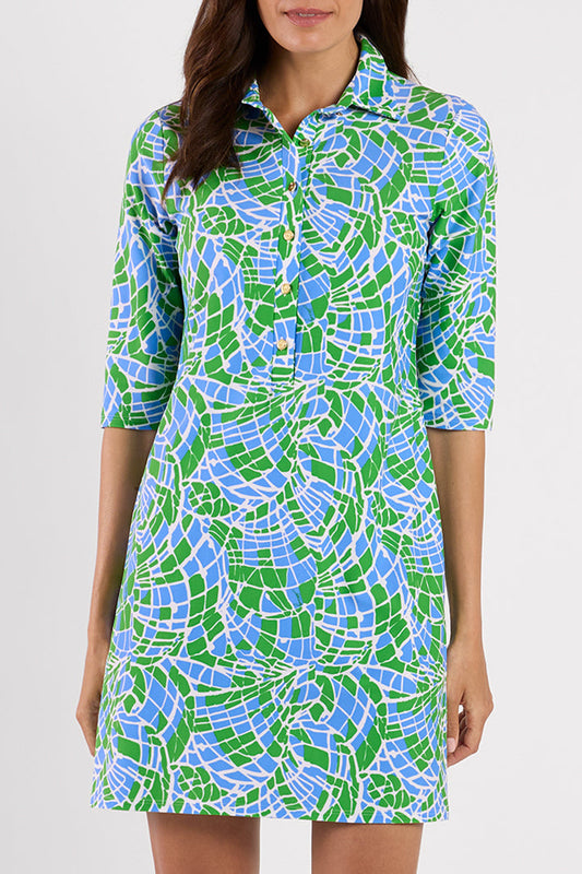Button Front Print Dress