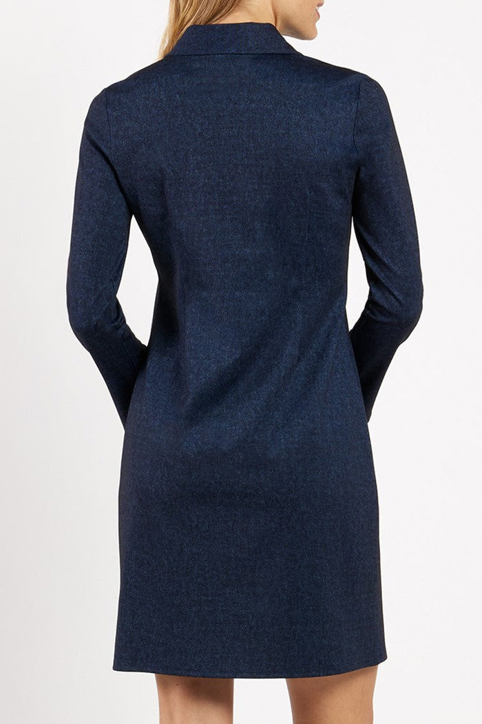Gold Button 3/4 Sleeve Dress