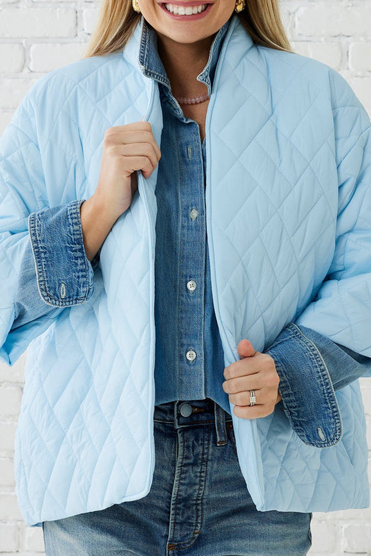 Casual 3/4 Sleeve Puff Jacket