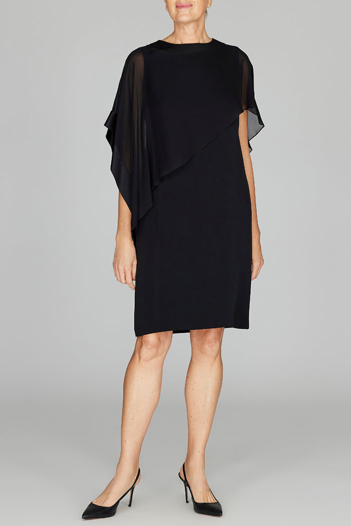 Cape Drape Side Sheath Dress