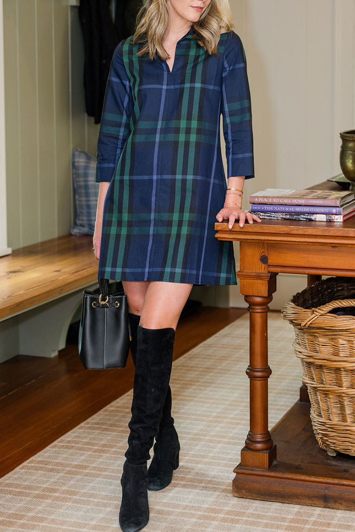 V-Neck 3/4 Sleeve Dress