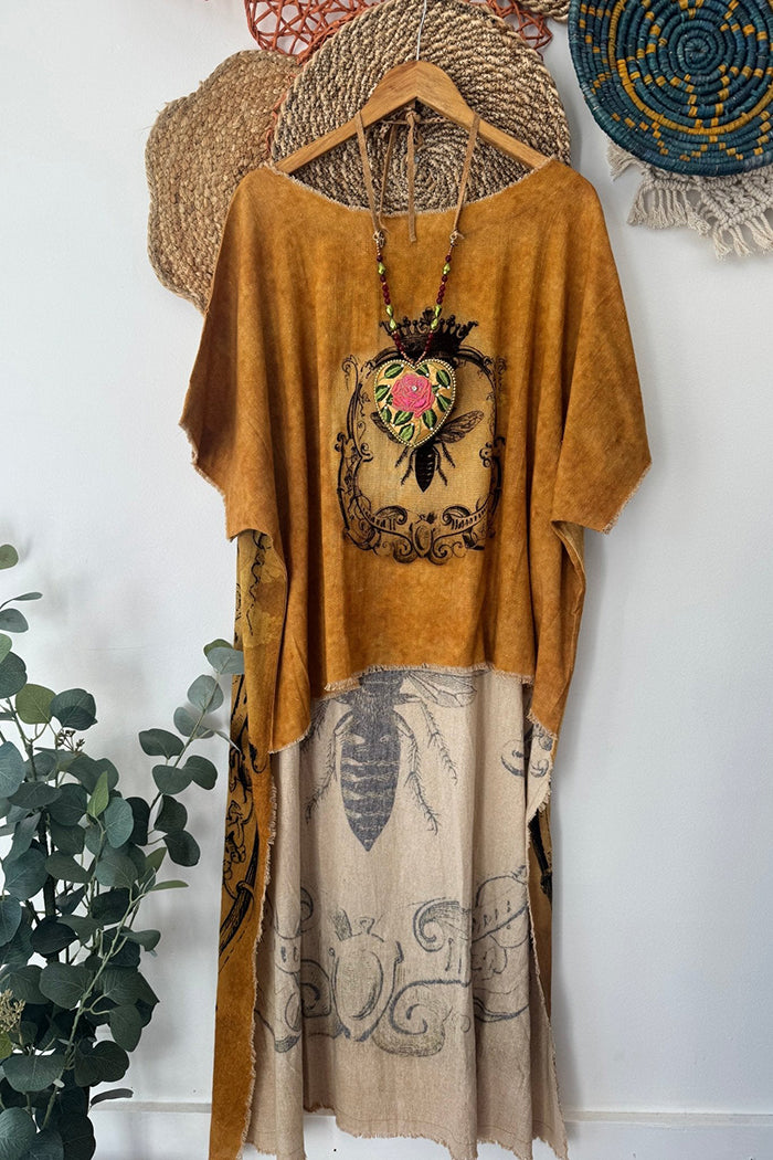 Bohemian Queen Bee Hi-Low Top